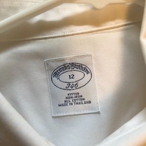 Brooks Brothers White sleeveless dress shirt